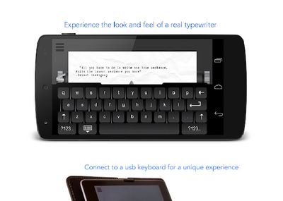 Existing typewriter app in Android